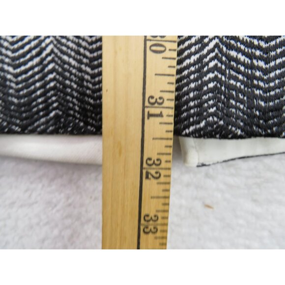 White House Black Market Jacket Womens XS White Ombre Chevron Zip Pockets Lined - Picture 10 of 10